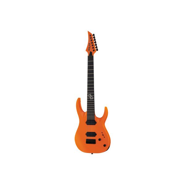 solar guitars a2 7on orange neon 6280081884bf0